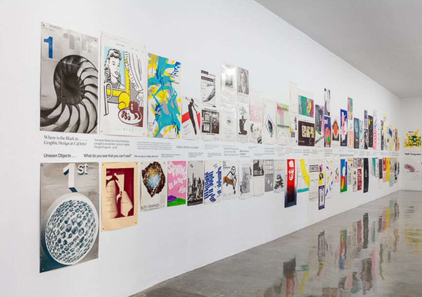 photo of art gallery presenting graphic design posters