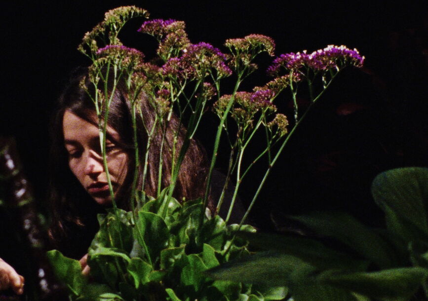 Flowers and the lady