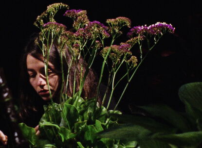 Flowers and the lady